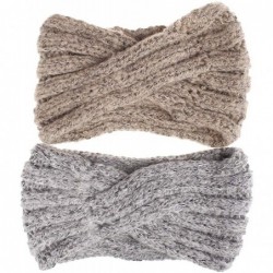 Skullies & Beanies Knitting Headband Headwrap Headdress - Gray - CN18HQ5A5HN $25.40
