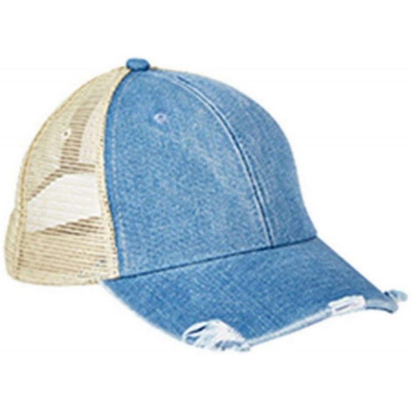 Baseball Caps Durable Structured Ollie Cap - Light Denim/ Tan - C218CD7NZQE $20.32