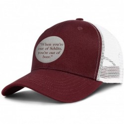 Baseball Caps Danny-Schlitz- Woman Man Baseball Caps Cotton Trucker Hats Visor Hats - Burgundy-22 - CA18U8HDYT4 $32.84