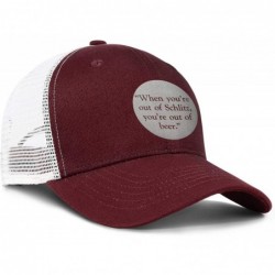 Baseball Caps Danny-Schlitz- Woman Man Baseball Caps Cotton Trucker Hats Visor Hats - Burgundy-22 - CA18U8HDYT4 $32.42