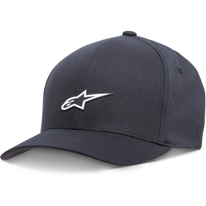 Baseball Caps Men's Curved Bill Structured Crown Flex Back Layered Sonic Weld Logo Flexfit Hat - Form Black - CG186H4ND3W $61.76