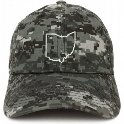 Baseball Caps Ohio State Outline State Embroidered Cotton Dad Hat - Digital Night Camo - C218SSEXIDE $23.21