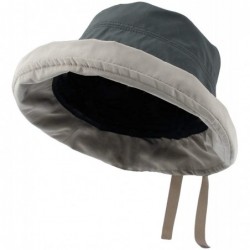 Bucket Hats Cotton Bucket Hat Women Foldable Fall Winter Lady Cap SLB1250 - Grey - C71935QWZLD $50.33