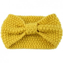 Cold Weather Headbands Winter Headband for Women-Girl-Knit Headband-Head Wrap Ear Warmer - Yellow - CK18G2TLDDT $15.70
