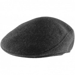 Newsboy Caps 100% Wool Flat Cap Cabbie Hat Gatsby Ivy Irish Hunting Newsboy Hunting Beret - Charcoal - CM12C3J0UWZ $21.62