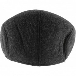 Newsboy Caps 100% Wool Flat Cap Cabbie Hat Gatsby Ivy Irish Hunting Newsboy Hunting Beret - Charcoal - CM12C3J0UWZ $23.38