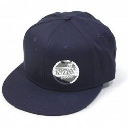 Baseball Caps Premium Plain Cotton Twill Adjustable Flat Bill Snapback Hats Baseball Caps - Navy - CK12BIXI4QB $28.56