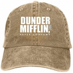 Baseball Caps Dunder Mifflin Inc. Men & Women Adjustable Unisex Snapback Jeans Trucker Hat Cap - Natural - CH18GDKXME6 $21.45
