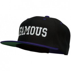 Baseball Caps Famous Embroidered Two Tone Snapback Cap - Black Purple - CC11ONYYKTD $50.21