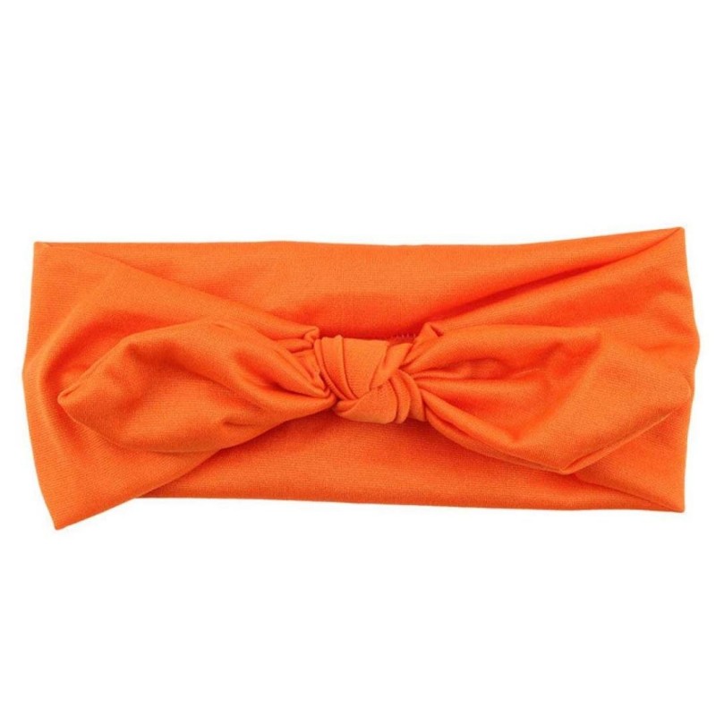 Headbands Elastic Hairband Bandana Headband Decoration - Orange - CD18GNKQK4U $16.13