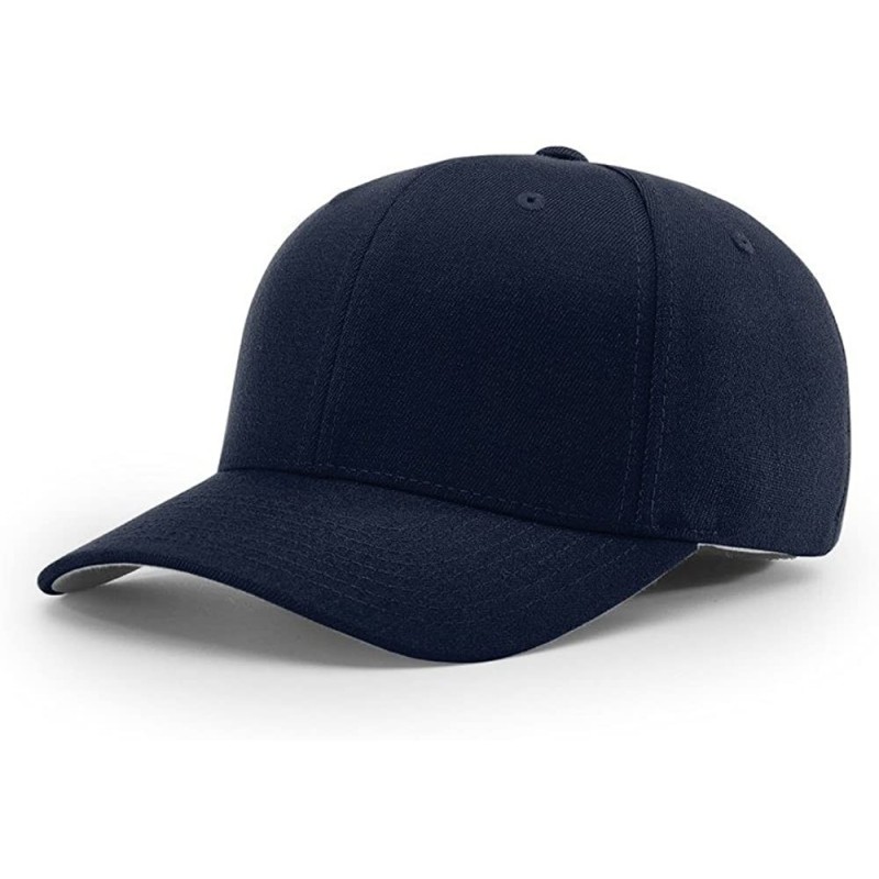 Baseball Caps 185 Twill R-Flex Blank Baseball Cap FIT HAT - Navy - C11873MTIW9 $17.75