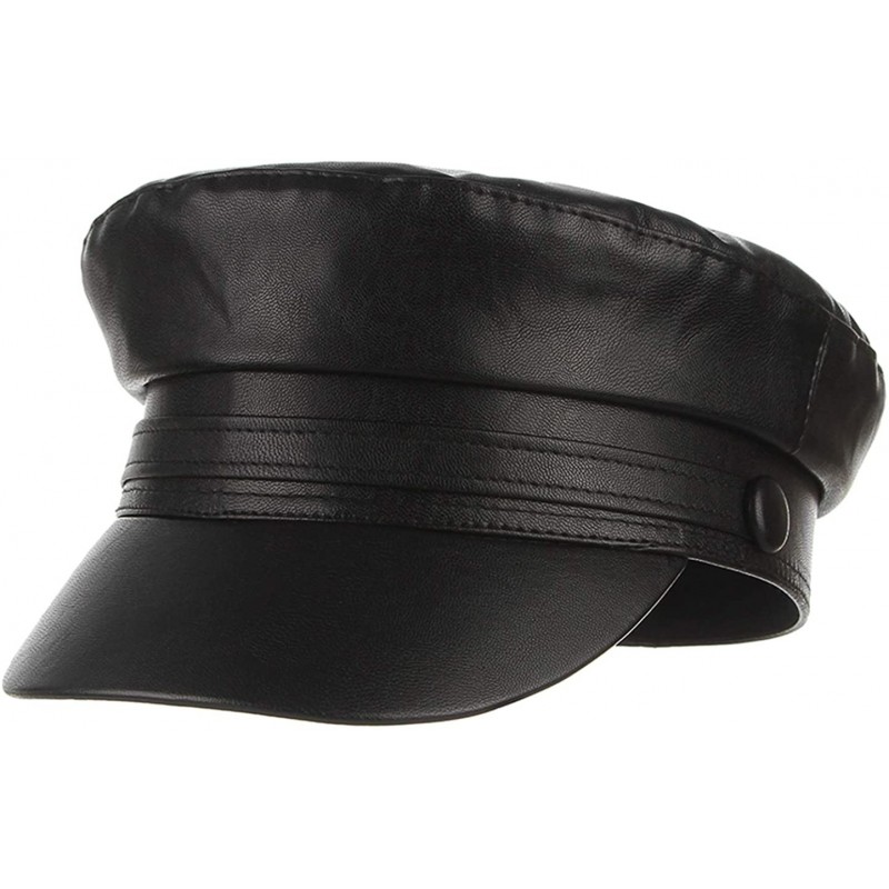 Newsboy Caps Fashion Newsboy Leather Bakerboy - CD18A0U0670 $26.54