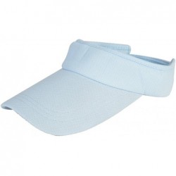 Sun Hats Women's Solid Sports Outdoor Adjustable Visor Blank Sun Hat - Blue - C212CW94WED $22.61