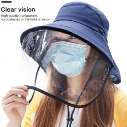 Sun Hats Summer Bill Flap Cap UPF 50+ Cotton Sun Hat with Neck Cover Cord for Women - 00020_navy(with Face Shield) - CM128KSD...
