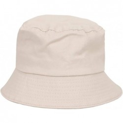 Sun Hats Womens UPF50+ Linen/Cotton Summer Sunhat Bucket Packable Hats w/Chin Cord - Khaki - CF1987XZ8XT $17.69