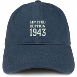 Baseball Caps Limited Edition 1943 Embroidered Birthday Gift Brushed Cotton Cap - Navy - C718CO6CI0G $39.21