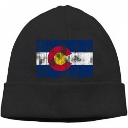 Skullies & Beanies Beanie Hat Knit Caps Winter Warm Funny Old Colorado Flag Unisex - Black - CY18IZQI23L $22.18