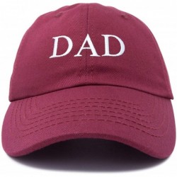 Baseball Caps Embroidered Mom and Dad Hat Washed Cotton Baseball Cap - Dad - Maroon - CP18OA549TC $24.38