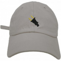 Baseball Caps Plug Image Style Dad Hat Washed Cotton Polo Baseball Cap - Lt.grey - CL1880HQQ38 $37.37