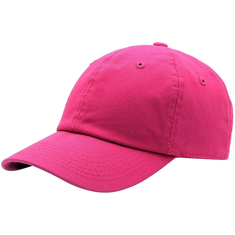 Baseball Caps Baseball Cap for Men Women - 100% Cotton Classic Dad Hat - Hot Pink - CY18EE479EG $18.46