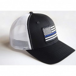 Baseball Caps American Flag Thin Blue Line Police Trucker Baseball Snapback Hat - C618AQXKIHY $27.07