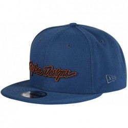 Baseball Caps New Era 9Fifty Flat Bill Hat (Blue/Orange- One Size Fits All) - Blue/Burnt Orange - CX180RHE7WC $58.11