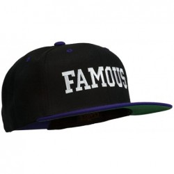 Baseball Caps Famous Embroidered Two Tone Snapback Cap - Black Purple - CC11ONYYKTD $50.21