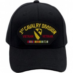 Baseball Caps 1st Cavalry Division - Vietnam Veteran Hat/Ballcap Adjustable One Size Fits Most - Black - C3187UNZ075 $43.35