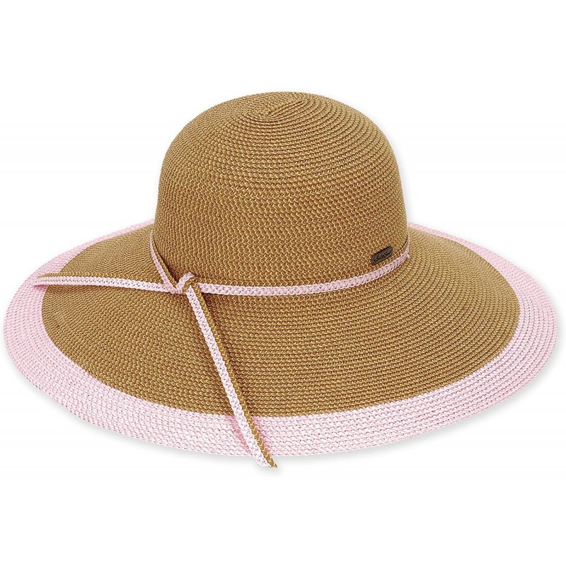 Sun Hats UPF Paperbraid Wide Brim Hat 126 - E. Pink - CY11L6V59ZZ $28.20