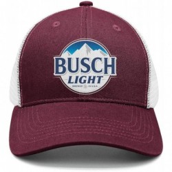 Baseball Caps Unisex Busch-Light-Beer-Sign- Fitted Caps Sun Hats - Maroon-23 - CZ18NA3ZYRZ $24.96
