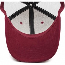 Baseball Caps Unisex Busch-Light-Beer-Sign- Fitted Caps Sun Hats - Maroon-23 - CZ18NA3ZYRZ $24.96
