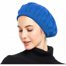 Berets Womens Snood Hairnet Headcover Knit Beret Beanie Cap Headscarves Turban-Cancer Headwear for Women - Blue - CI180LD2CL4...