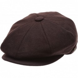 Newsboy Caps Men's Classic 8 Panel Wool Blend newsboy Snap Brim Collection Hat - Brown - C012N1WPVVG $66.57