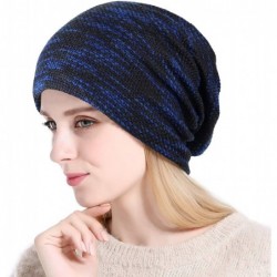 Skullies & Beanies Beanie Hat for Women Slouchy Winter Warm Hats Knit Thick Skull Cap - Et-m045-bu - CG18YYAUX3E $25.39