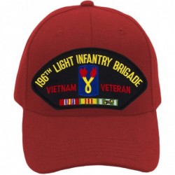 Baseball Caps 196th Light Infantry Brigade - Vietnam Hat/Ballcap Adjustable One Size Fits Most - Red - CI18QXOKGXK $42.81