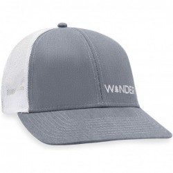 Baseball Caps Wander Hat - Mountain Trucker Hat Baseball Cap Snapback Golf Fish Hat Camp Hat - Grey/White - CL195KGSGN0 $26.25