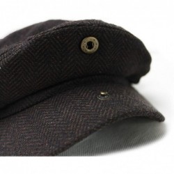 Newsboy Caps Mens Vintage Style Cloth Cap Hat Twill Cabbie/Hunting Hat Newsboy Beret Cap - Brown - CZ1895RWAQZ $13.33