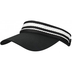 Baseball Caps Summer Outdoor Sports Beathable Long Brim Empty Top Baseball Sun Cap Hat Visor - Striped Black - CT18S8Q2KC2 $2...