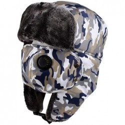 Bomber Hats Winter Warm Trapper Hat with Windproof Mask Winter Ear Flap Hat for Men Women - Z-color4 - C1192LROQ9D $32.60