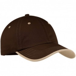 Baseball Caps Men's Vintage Washed Contrast Stitch Cap - Brown/Stone - C2182I04OHX $17.23