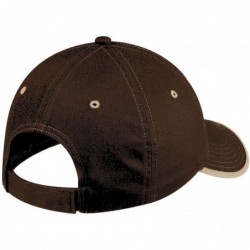 Baseball Caps Men's Vintage Washed Contrast Stitch Cap - Brown/Stone - C2182I04OHX $12.51