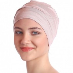 Baseball Caps Unisex Bamboo Sleep Caps for Cancer- Hair Loss - Chemo Caps - Powder Pink - CW11USG4T7X $21.56