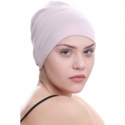 Baseball Caps Unisex Bamboo Sleep Caps for Cancer- Hair Loss - Chemo Caps - Powder Pink - CW11USG4T7X $13.38