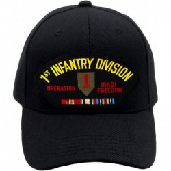 Baseball Caps 1st Infantry Division - Operation Iraqi Freedom Hat/Ballcap Adjustable One Size Fits Most - Black - C41809YYMYX...