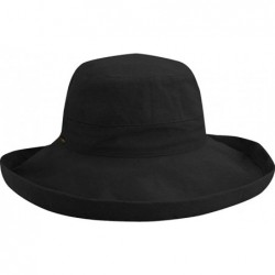 Sun Hats Women's Cotton Hat with Inner Drawstring and Upf 50+ Rating - Black - CH1130G370N $67.53