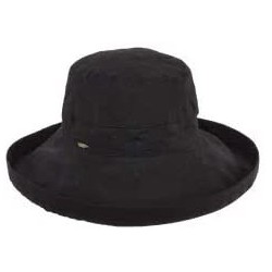 Sun Hats Women's Cotton Hat with Inner Drawstring and Upf 50+ Rating - Black - CH1130G370N $40.52