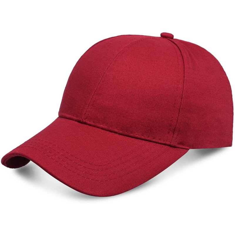 Baseball Caps Classic Polo Baseball Cap Ball Hat Adjustable Fit for Men and Women - Red2 - CS18WE6E08Q $17.99