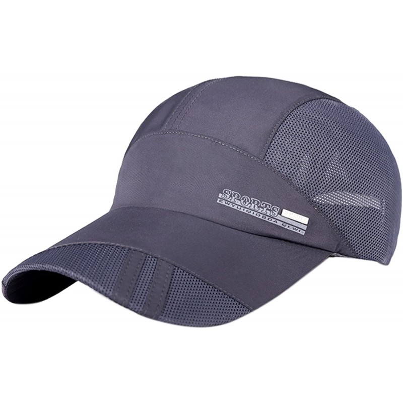 Bucket Hats Unisex Mesh Brim Tennis Cap Outside Sunscreen Quick Dry Adjustable Baseball Hat - C-dark Gray - CV17YZDKRNU $21.25