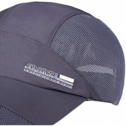 Bucket Hats Unisex Mesh Brim Tennis Cap Outside Sunscreen Quick Dry Adjustable Baseball Hat - C-dark Gray - CV17YZDKRNU $21.25