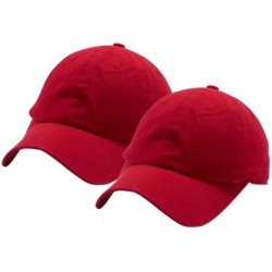 Baseball Caps Cotton Adjustable Baseball Classic Ballcap - Red(2pcs) - CH18UO3T3G5 $22.58
